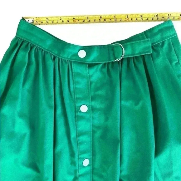 Vintage Wrangler Rare Snap Down Front Green Skirt  Made In USA - Picture 4 of 12